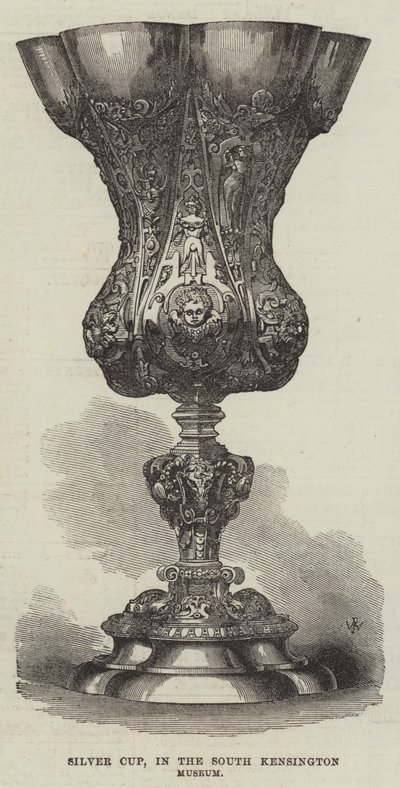 Zilveren beker, in het South Kensington Museum door Frank Watkins